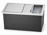 Drop-In Ice Chest, Stainless Steel Ice Storage Box with Sliding Lid and Drain Hose, Ice Bin for 96897898