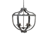 4 - Light Metal Chandelier, Hanging Light Fixture with Adjustable Chain for Kitchen Dining Room W2078138923