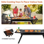 ZUN Portable BBQ Griddle, Foldable Kabob Barbecue for Outdoor Hibachi BBQ Lamb Skewer Camping Barbecue 25882230