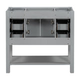 ZUN 36'' Bathroom Vanity without Top Sink, Grey Cabinet only, Modern Bathroom Storage Cabinet with 2 33528632