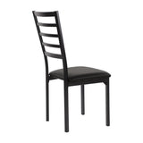 ZUN Black Finish Side Chairs Set of 4 Metal Frame Casual Dining Furniture B011P262350