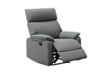 Gray Color Burlap Fabric Recliner Motion Recliner Chair 1pc Couch Manual Motion Living Room B011133820