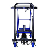 ZUN Hydraulic Lift Trolley, 500 LBS Capacity, with 4 Wheels, for Material Handling and Transportation, 61570350