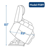 ZUN Dual Motor Heat Massage Infinite Position Up to 350 LBS Electric Power Lift Recliners with W1803P206487