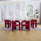 COOLMORE Contemporary Designed Velvet Fabric Upholstered Accent/Dining Chair /Barrel Side Chairs W395P224755