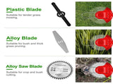 Powerful 8000 rpm telescopic weed trimmer/barbedless lawn mower/brush trimmer with 37 to 50.4 14369471