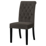 Brown and Rustic Espresso Tufted Side Chairs B062P145441