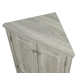 ZUN Oak Triangle Bathroom Storage Cabinet with Adjustable Shelves, Freestanding Floor Cabinet for Home 45261671