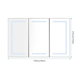 48"X30" LED Mirror Medicine Cabinet with Lights,Dimmer,Defogger,Clock,Temp Display and USB W92860261