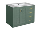 30'' Bathroom Vanity with Ceramic Sink Combo, Solid Wood Frame Bathroom Storage Cabinet, N710P191947F