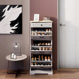 Shoe Storage Cabinet with 1 Drawer, 3 Flip Drawers, Freestanding Shoe Cabinet Organizer with W1120P290634
