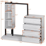 ZUN Wardrobe with 4 Drawers and 3 Shelves,White N820P196888K