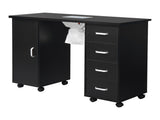 MDF Single Door 4 Drawers With Fan Black Nail Table 47343861