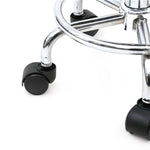 ZUN Round Shape Adjustable Salon Stool with Back and Line Black 29871662