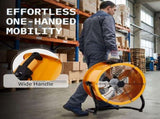 US Standard MLD-450 Barrel Fan 110V 218W 18inch Floor Barrel Fan Mobile Fan with Handle Copper Motor 72599913