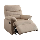 Beige Recliner with Pillow Top Arm B062P215435