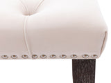 Heng Ming Upholstered Tufted Ottoman , Velvet Dining Bedroom Footrest Stool Accent W212P300162