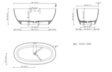 59" solid surface soaking bathtub W2704P215133