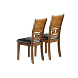 ZUN Set of 2 Upholstered Dining Chair in Walnut Finish SR011813