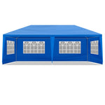 ZUN 10'x20' Outdoor Party Tent with 6 Removable Sidewalls, Waterproof Canopy Patio Wedding Gazebo, Blue 53823303