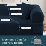 Spring Sofa with High-Quality Fabric, Pillows & Storage - Pocketed Springs, High-Density Foam, for B347P365288