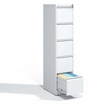 ZUN 5 Drawer Metal Vertical File Cabinet with Lock Office Home Steel Vertical File Cabinet for A4 76158518