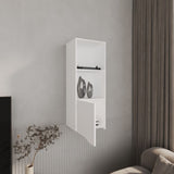 ZUN Wall Cabinet 43.3" H, with 1 Door and 3 Shelves, White B097P250867