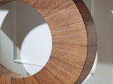 53.2in Modern Minimalist Wooden Console Table Circular Base Wooden Console Table Elegant W2729P270750
