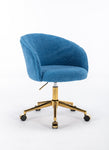 ZUN Hengming Golden foot office chair, modern armchair, height adjustable, rotary cosmetic chair, for W212131655