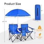 ZUN Outdoor camping chair with umbrella 78047436