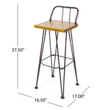 DENALI INDUSTIAL WOOD AND METAL BARSTOOL 61328.00