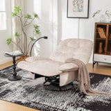 Ivory recliner, reclining lazy chair, mobile phone holder, large and comfortable reading chair, W1170P183257