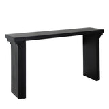58in Modern Minimalist Black Wooden Console Table for Entryway, Living Room, and Hallway Versatile W2729P252797
