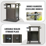 ZUN Grill Carts Outdoor with Storage and Wheels, Whole Metal Portable Table and Storage Cabinet for BBQ, W1859P170277