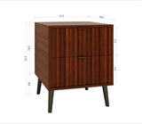 Wooden Nightstand with 2 Drawers W2139P306392