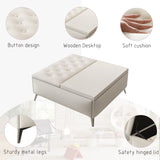 35 inch Wide Square storage benches Coffee Table with Lift Top Oversized Storage Ottoman in W1170P269768