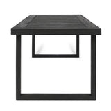 Outdoor 69" Acacia Wood Dining Table, Sandblast Dark Gray Finish 62617.00SDGRY