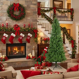 6FT Christmas Tree with 754 Tips Classic Pencil Artificial Plant for Halloween & Christmas Dense 24053900