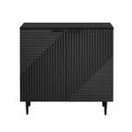 ZUN Mirod Modern Minimalist Side Cabinet with Adjustable Shelves ,Stylish Geometric Door Design,Ample N760P221050B