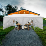 ZUN 3 x 6m Four Windows Practical Waterproof Folding Tent White 41761563