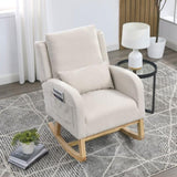 Welike 27.5 "W Modern Accent High Back Living Room Casual Armchair Rocker with One Lumbar W834105963