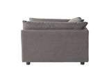 Enda Oversized Living Room Pillow Back Cuddler Arm Chair with Ottoman T2574P196962