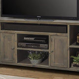 ZUN Joshua Creek 64 inch TV Stand Console for TVs up to 70 inches, No Assembly Required, Barnwood Finish B108P160170