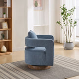 29.1"W Swivel Accent Open Back Chair Modern Comfy Sofa Chair With Weathered Base For Nursery Bedroom W1298P192484