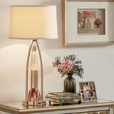 Beautiful Water Dancing Table Lamp 1pc Modern Design Home Decor Copper Finish Luxurious Sparkling B011P162527