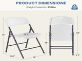 4 Pack Plastic Folding Chairs Stackable Patio Garden Office Wedding Party Event Chairs, 28944817