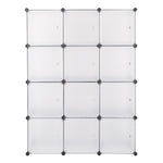 ZUN 12-Cube Storage Shelf Cube Shelving Bookcase Bookshelf Organizing Closet Toy Organizer Cabinet White 74988135