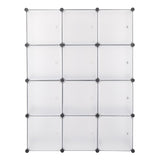 ZUN 12-Cube Storage Shelf Cube Shelving Bookcase Bookshelf Organizing Closet Toy Organizer Cabinet White 74988135