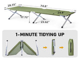 RHB-03A Portable Folding Camping Cot with Carrying Bag Army Green 27860141