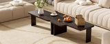 U-Can Modern Minimalist Coffee Table Set, Rectangle Coffee Table with Splicing Design, N724P232174P